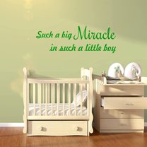 VWAQ Such A Big Miracle in Such A Little Boy Kids Room Wall Decor