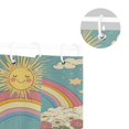 thumbnail image 5 of Yayeee Shower Curtain with Hooks 72"x72" Waterproof Fabric Bathroom Hanging Decor, Retro Beige Rainbow, 5 of 5