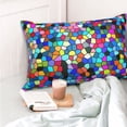 thumbnail image 6 of Kll Colorful Tie Dye Stained Glass 2 Pillow Covers Envelope Closure,Super Soft And Cozy Fuzzy Fleece Pillow Case Cover 14"X20", 6 of 9