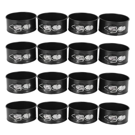 

4-Inch Mini Springform Pan Set - 16 Piece Small Cheesecake Pan for Mini Cheesecakes Pizzas and Quiches
