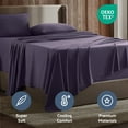 thumbnail image 4 of Nestl Twin XL Sheet Sets, 1800 Series Deep Pocket 3 Piece, Soft Microfiber Kids Bedding Set, PURPLE EGGPLANT sheets, 4 of 10