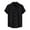 Black, variant on AherBiu Mens Summer Stripped Shirts Button down Short Sleeve Shirts Casual Vacation Beach Solid Shirt