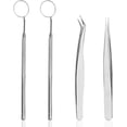 thumbnail image 1 of DanziX 2 Pcs Stainless Steel Dental Mirror, Mini Handle Mirror for Teeth Cleaning Inspection,Eyelash Extensions, 1 of 3