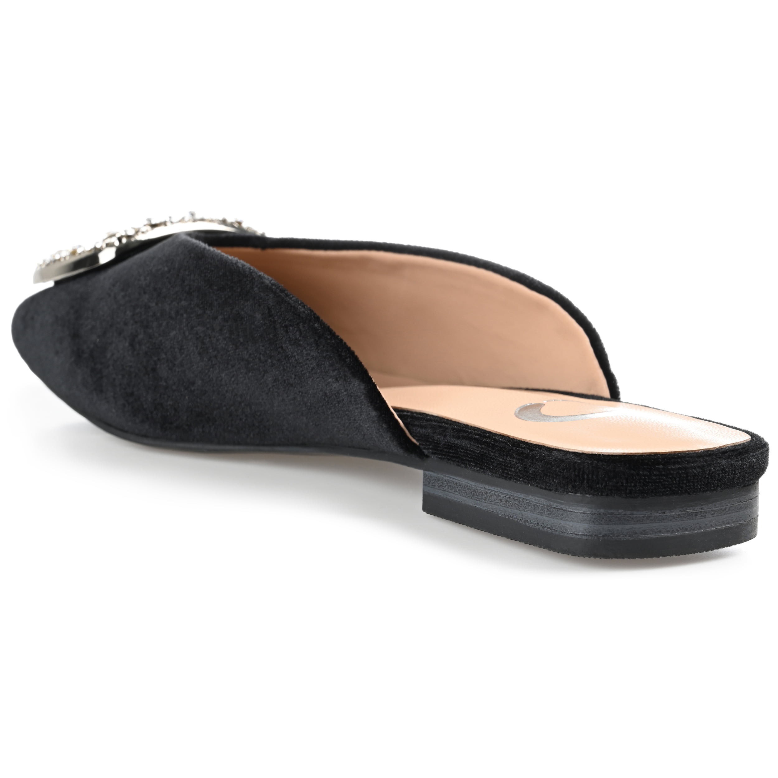 Journee Womens Sonnia Mules Square Toe Slip On Evening Dress Flats