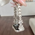 thumbnail image 3 of Butterfly Bracelet Compatible with Apple Watch Bands 41mm/40mm/38mm Slim Bling Jewelry Metal Strap, Shiny Diamond Wristband Replacement for iWatch Series 8/7/SE/6/5/4/3/2/1,Starlight, 3 of 6