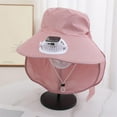 thumbnail image 2 of Moocorvic Women Sun Hat with Fan Fishing Wide Summer Hats for Outdoor Summer Camping Beach, USB Rechargeable & Solar Powered, 2 of 3
