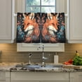 thumbnail image 5 of Fox Flowers Floral Circle Kitchen Curtains Half Tier Curtain 2 Rod Pockets Bathroom Bedroom Cupborad Living Room 27"x36", 5 of 8