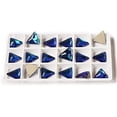 thumbnail image 1 of ZOUSSIQI Rhinestone Triangle Flat Back Crystal Glass NO Hotfix Sew On Rhinestones Crystal for Decoration Dress Clothing Jewelry Accessories - (Color: Capri Blue/Size: 16mm-36pcs) CA919-42113, 1 of 2