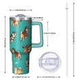 thumbnail image 2 of OBREWU Cartoon Shiba Inu Dog Tumbler with Handle and Lid,Cartoon Shiba Inu Dog 40oz Double Wall Vacuum Insulated Tumbler,Cups Gift for Women and Men, 2 of 7