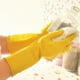 thumbnail image 4 of Guantes de cocina de látex - puño largo, antideslizantes, material de PVC - para lavar los platos, limpiar, uso doméstico, 4 of 5