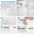 thumbnail image 4 of No Hook Shower Curtain, Teal Sea Turtle Shower Curtains for Bathroom with See Through Top Window, Summer Coastal Coral Ocean Grey Wooden Waterproof & Washable Bath Curtain Stall 48"x72", 4 of 9
