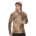 thumbnail image 2 of WTOBBY Men's Camouflage Fashion Hoodie with Long Sleeve SPF/UV Sun Protection, Protective Shirt for Outdoor Activities, Quick-Dry and Comfortable ,Light Brown L, 2 of 4