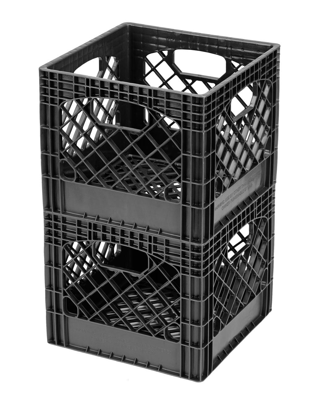 MC01016BLK Milk Crates, 16Quart, Black, 2Pack, Set of 2 stacking milk