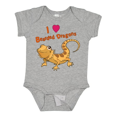 

Inktastic I Love Bearded Dragons Gift Baby Boy or Baby Girl Bodysuit