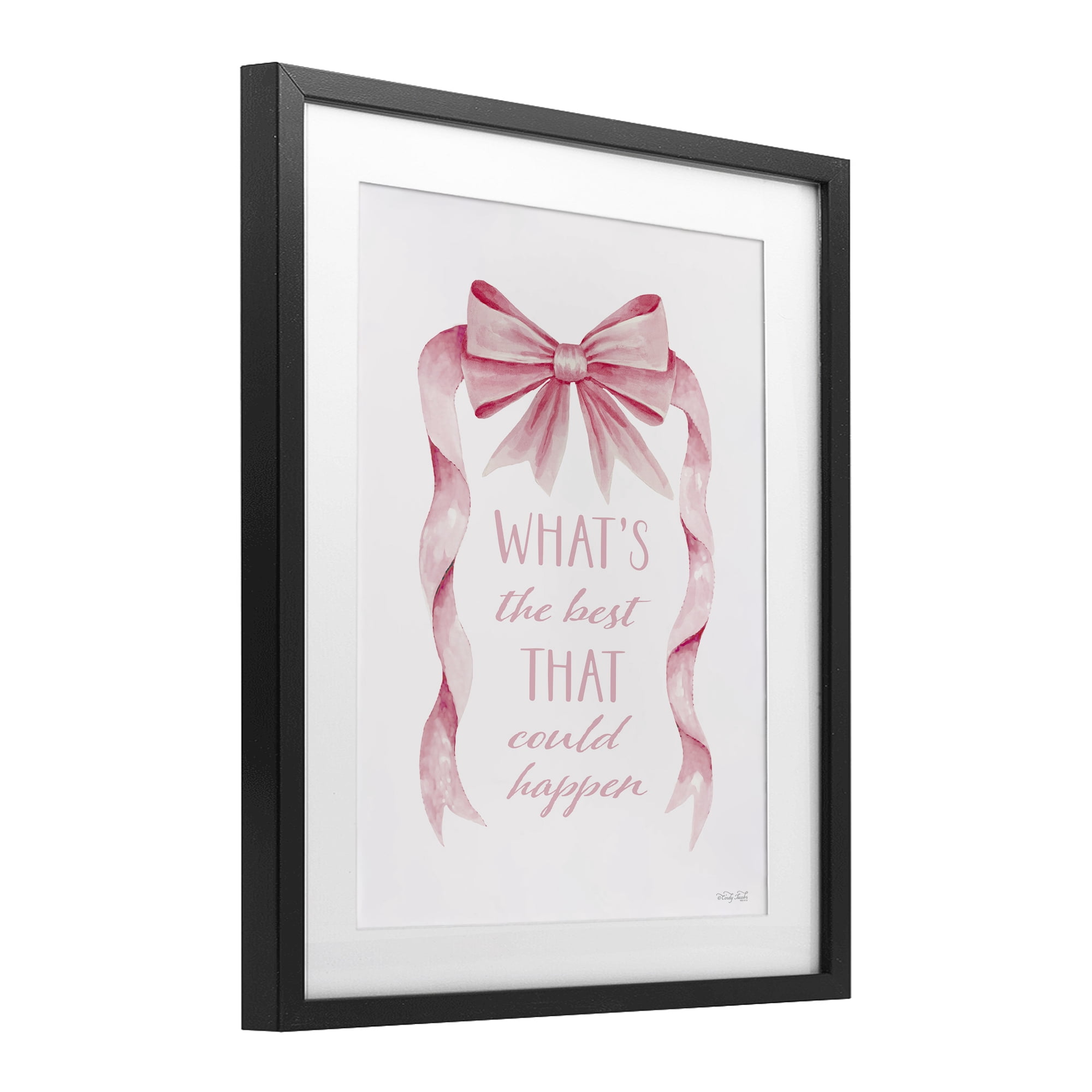 Stupell Industries Optimistic Best That Could Happen Black Framed Print Under Glass, design by Cindy Jacobs