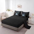 thumbnail image 5 of jejeloiu Outer Space Landscape 7-Piece Bedding Comforter Set,Cartoon Astronsut Galaxy Planet King Bedding Sets,First Letter E Bed Sheets For Boys,Super Cozy Room Decor Reversible, 5 of 8