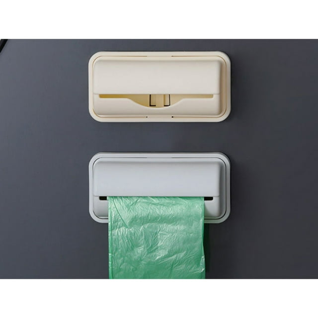 Dispensador de bolsas de plástico montadas en la pared y organizador de almacenamiento - Contenedores de bolsas de residuos de gran capacidad de 2 paquetes