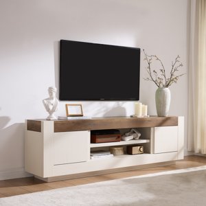 KeyWhat 70" Modern TV Stand for 80" TVs, White