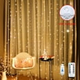 thumbnail image 3 of Curtain Lights String Christmas 300 LED 9.8ftx9.8ft  USB Powered 8 Modes Waterproof Fairy Light with Remote Control  Christmas  Backdrop for Indoor Outdoor Bedroom Window Wedding Party De, 3 of 4