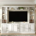 thumbnail image 3 of Harper & Bright Designs Wall Unit Entertainment Center with Bookshelf for 70" TV, Media Console Table withBridge, TV Stand with Adjustable Shelf, White, 3 of 12