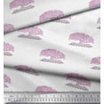 thumbnail image 3 of Soimoi Poly Georgette Fabric Tree Block Print Fabric by The Yard 52 Inch Wide, 3 of 3