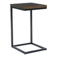 thumbnail image 1 of Linon Zola C Table Stained Wood Top in Black Distressed Metal Base, 1 of 9