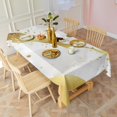 thumbnail image 3 of White Marble Gold Spot Pattern Rectangle Tablecloth 60"x102",Waterproof Polyester Rectangle Table Cloth, Wipeable Spillproof Polyester Tablecloth for Dining, Camping, Indoor and Outdoor, 3 of 6