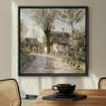thumbnail image 4 of HFDF Canvas Prt Wall Art Quat Village Road Thatched Cottages and Ducks Charmg Country Nature Wilderness Illustrations Zen for Livg Room, Bedroom, Office -Black 10x8inch Framed, 4 of 6