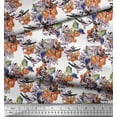 thumbnail image 2 of Soimoi Poly Georgette Fabric Berries,Floral & Bird Print Fabric by The Yard 52 Inch Wide, 2 of 3
