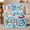 Snowmen Playing, variant on Smiling Snowmen with Colorful Hats Scarves Snowflakes and Blue Winter Sky, Cheerful Holiday Art for Kids, Warm Flannel Blanket for Playroom and Bedroom, Christmas Gift, Home Decor