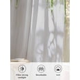 thumbnail image 6 of Sheer Curtains 72 Inches Long, Sage Green Semi Sheer Curtains Light Filtering Window Treatment, Summer Botanical Leaves Watercolor Privacy Voile Drapes for Living Room Bedroom 52x72 Inch, 6 of 7