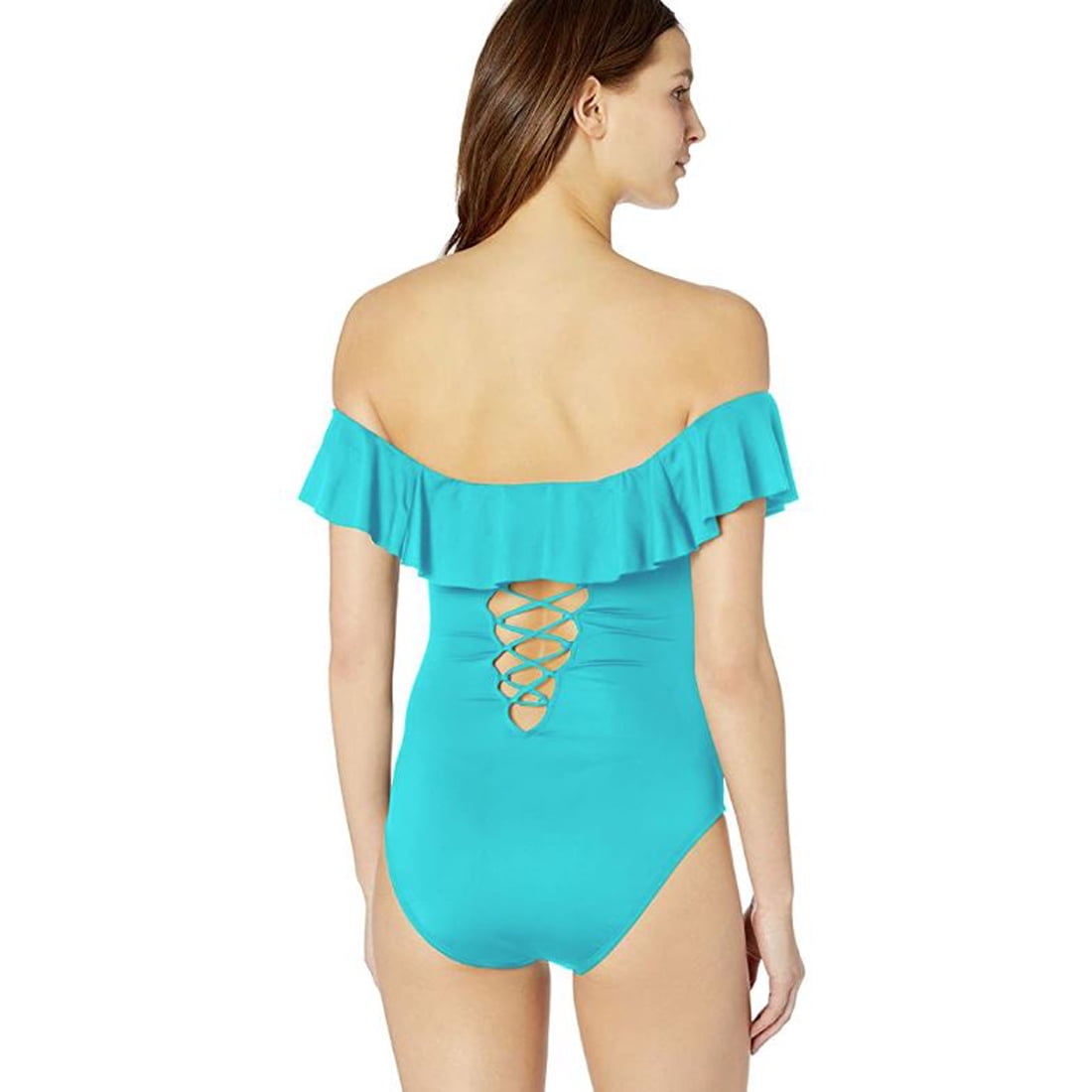 la blanca one shoulder ruffle swimsuit