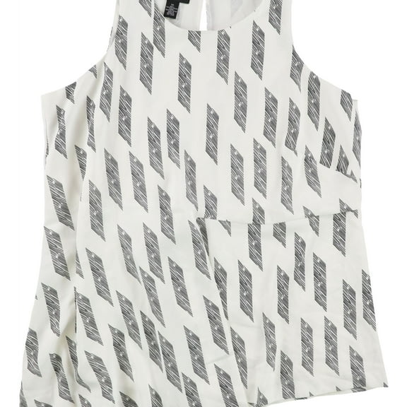 Alfani Womens Asymmetrical Pullover Blouse, White, 10