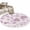 White Light Pink, variant on Round Rugs 6Ft, Green Botanical Round Area Rug Washable Indoor Throw Carpet, Watercolor Spring Floral Summer Soft Non Slip Circle Rug for Office Cabinet Home Decor Aesthetic