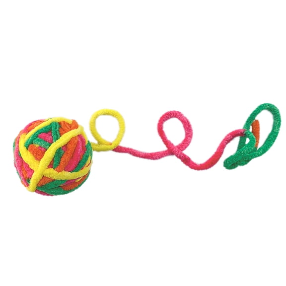 Interactive for Cat Toys 1.97" Yarn Balls with Built-in Bell Colorful Chewing Toy for Kittens Chasing Training Indoor fo