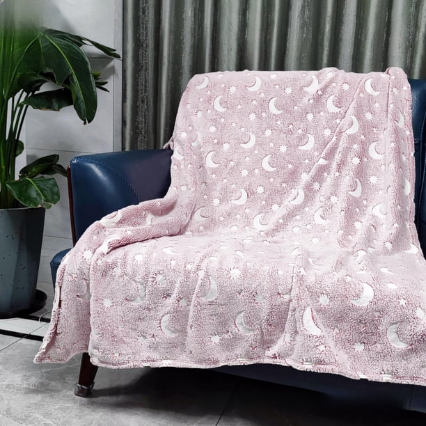 Manta de franela de doble cara con diseño de dinosaurio que brilla en la oscuridad Manta que brilla en la oscuridad Manta para la siesta Manta para el sofá perezoso Manta para la siesta