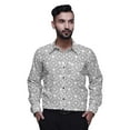 thumbnail image 1 of BESTMAN Long Sleeve Formal Shirt For Men Printed Button Down Cotton Men Shirts, 1 of 5