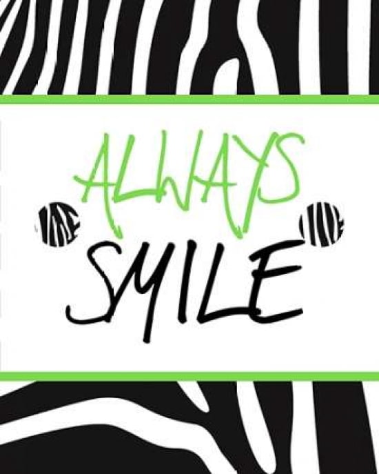 Green Zebra Sayings I Canvas Art - SD Graphics Studio ()