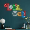 thumbnail image 4 of Craftnamesign Let's Eat Neon Sign, Restaurant Decor, Let's Eat LED Sign, Food Shop Signs, 4 of 4