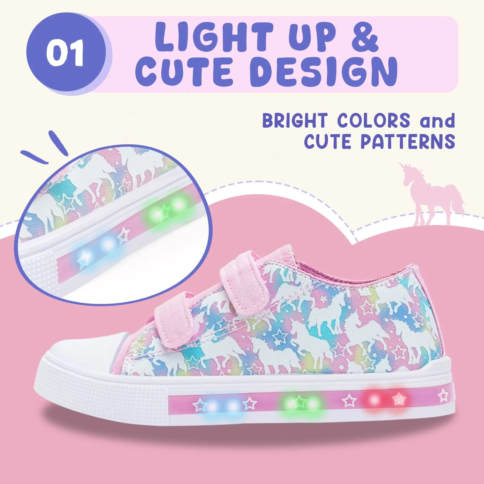 Funcoo Plus Kids Light-Up Canvas Sneakers photo 2