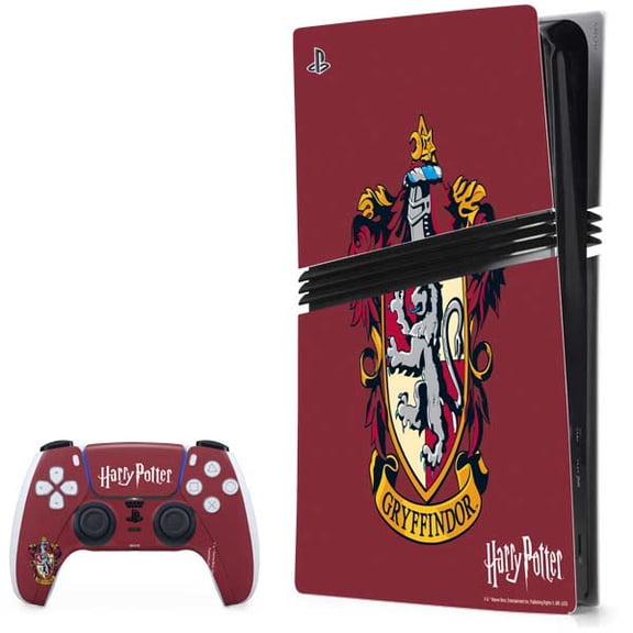 Skinit Wizarding World Harry Potter Gryffindor House Crest PS5 Pro Bundle Skin