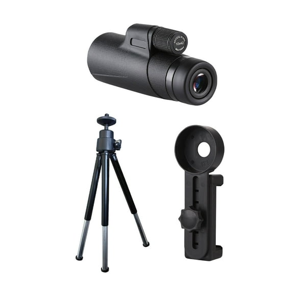 High Powered Monocular Telescope for Stargazing Bird Watching with Smartphone Adapter Travel Camping Hiking Gear for Adults