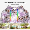 thumbnail image 4 of Kdxio Owl And Floral Print Womens Oversized Hoodies Sweatshirts Hooded Pullover Tops Sweaters Casual-XX-Large, 4 of 7