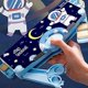 thumbnail image 5 of Multifunction Pencil Case, Pencil Box with 2 Compartments for Students - Cartoon Pattern Stationery Set with Pop Out Scissors and Pencil Sharpener (one size, Multifunction+Blue), 5 of 5