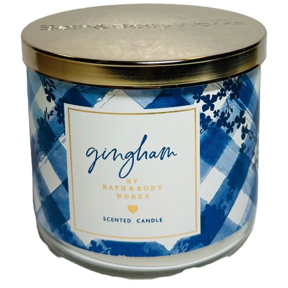 Bath and Body Works Gingham 3 Wick Candle