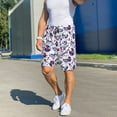 thumbnail image 3 of Daiia music Skull record mike Mens Woven Stretch Pajama Short,Short Pajama Pants-X-Large, 3 of 7