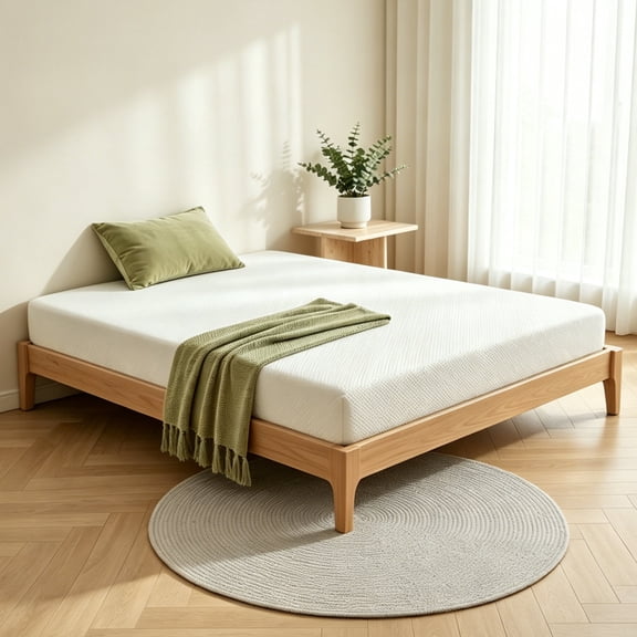 Twin Size White Mattress 6 Inch, Memory Foam, Plush Top, Supportive Base, CertiPUR-US
