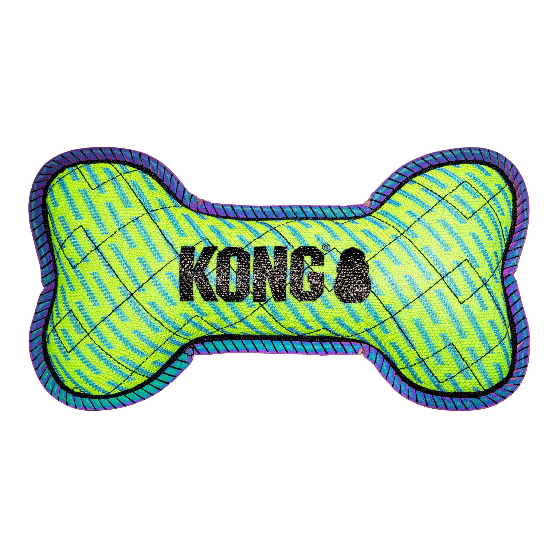 KONG® Armor® Bone Durable Dog Plush Dog Toy, Medium, Green