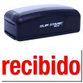 thumbnail image 1 of Large Pre-Inked Bold Recibido Stamp, Slim 1854, Ultra Slim Design, Impression Size 1-13/16" by 2-1/2", Up to 25,000 Impressions - Red Ink, 1 of 10
