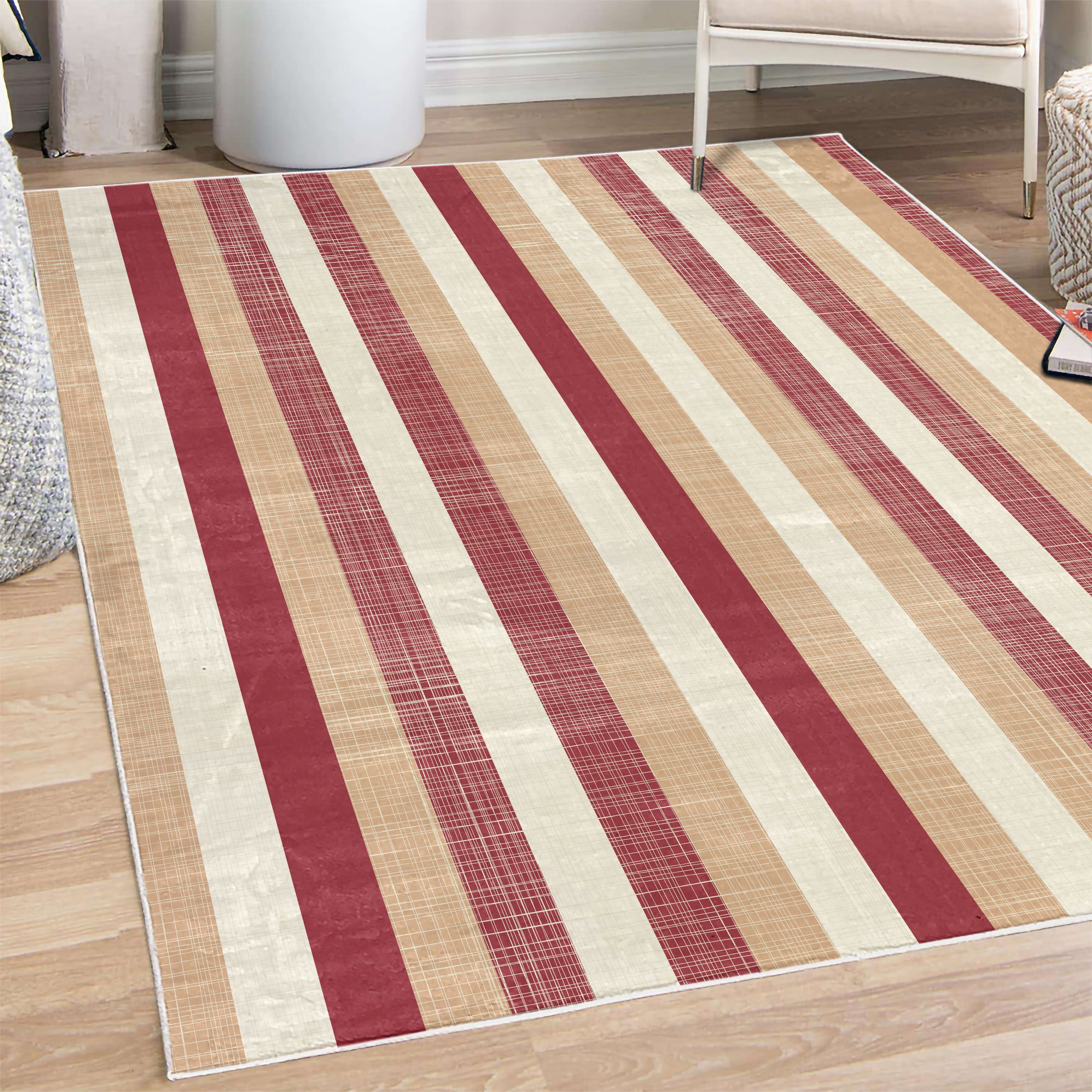 Retro Decorative Rug, Classical Vertical Stripes Pattern Texture Image ...